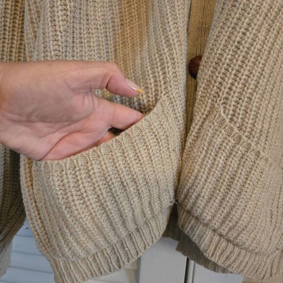 Vintage Scotch Knit Cardigan Hand Frame 80% Wool Made in Scottland Large - Picture 6 of 7